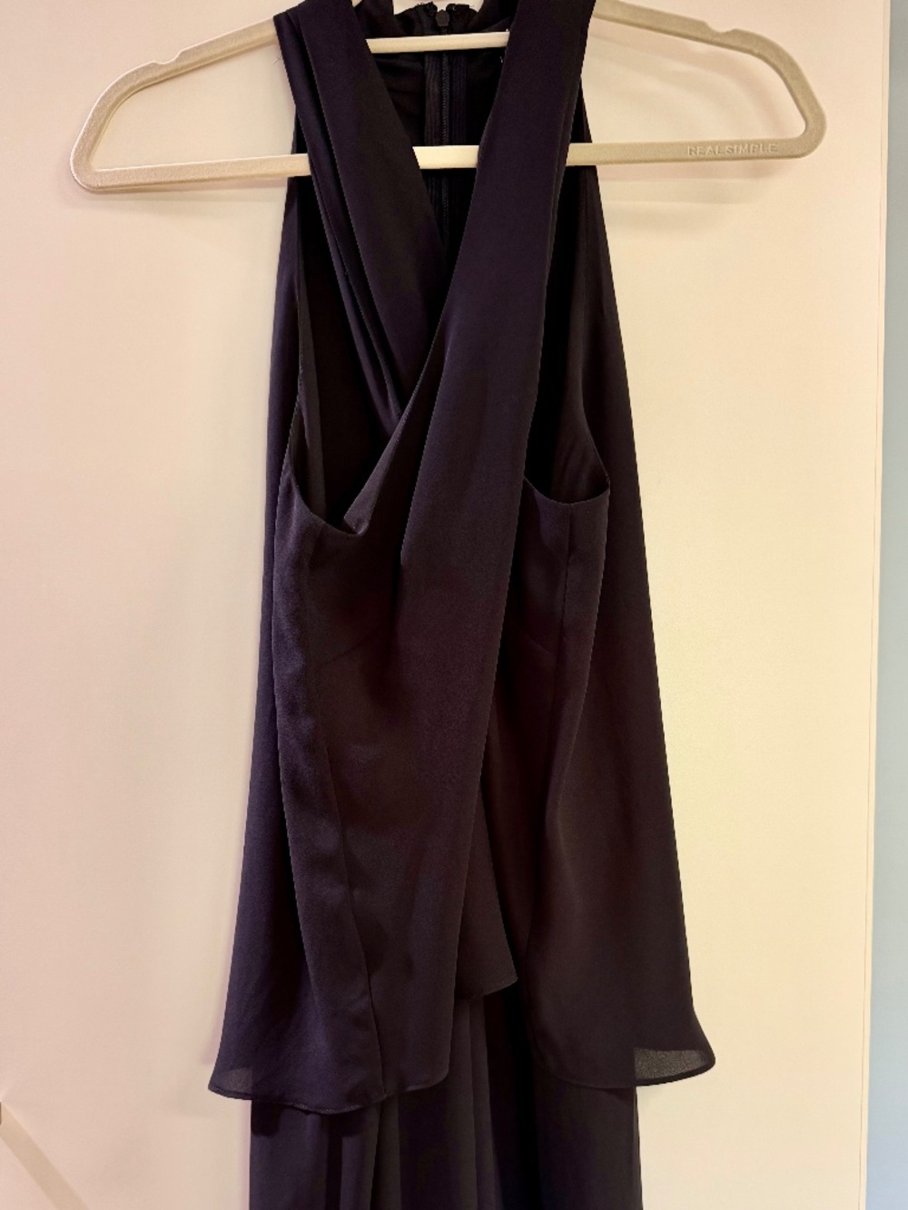 Le Gali 'Hildi' black midi jumpsuit with halter neckline, size Small.